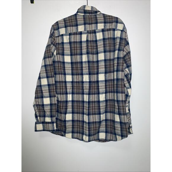 LL BEAN Medium Reg Shirt Mens Flannel Scotch Plaid Traditional Fit Button Down - Picture 3 of 4